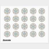 Sticker Rond Mandala (Feuille)