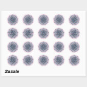 Sticker Rond Mandala. (Feuille)
