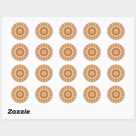 Sticker Rond Mandala (Feuille)