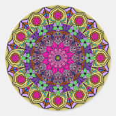 Sticker Rond Mandala 12-2 PinkFlower - (Devant)