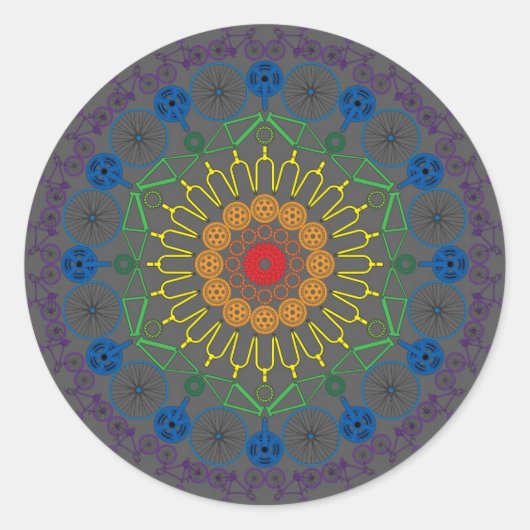 Sticker Rond Mandala 2 (Devant)