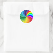 Sticker Rond Mandala-46556 couleur arc-en-ciel (Sac)