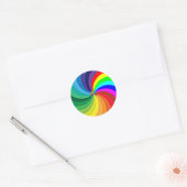 Sticker Rond Mandala-46556 couleur arc-en-ciel (Enveloppe)