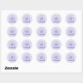 Sticker Rond Mandala 6, gratitude (Feuille)