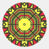 Sticker Rond Mandala Afrocentrique (Devant)