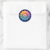 Sticker Rond Mandala arc-en-ciel (Sac)