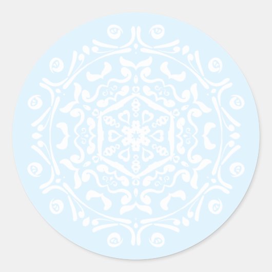 Sticker Rond Mandala arctique (Devant)