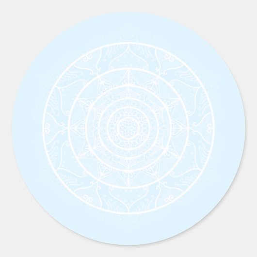 Sticker Rond Mandala arctique (Devant)