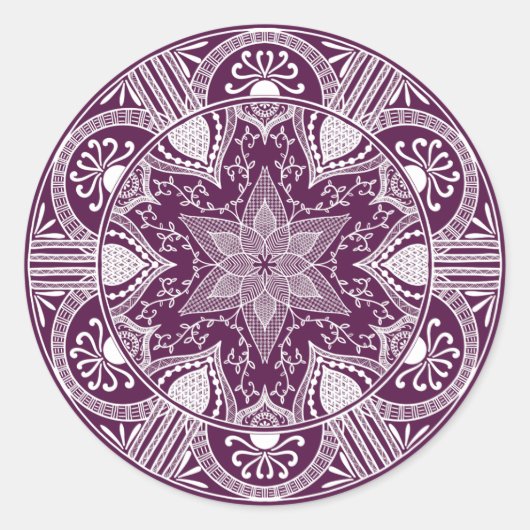 Sticker Rond Mandala Blackberry (Devant)