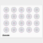 Sticker Rond mandala coloré (Feuille)