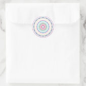 Sticker Rond mandala coloré (Sac)
