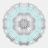 Sticker Rond Mandala Creation, tous les points pour un 1 (Devant)