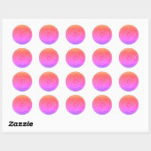 Sticker Rond Mandala d'art original multicolore (Feuille)