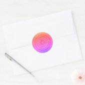 Sticker Rond Mandala d'art original multicolore (Enveloppe)