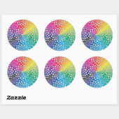 Sticker Rond Mandala de cercles 2 (Feuille)