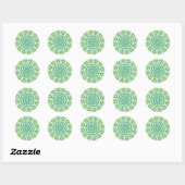 Sticker Rond Mandala de Coquillages (Feuille)