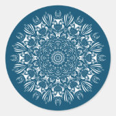 Sticker Rond Mandala de hibou (Devant)