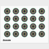 Sticker Rond Mandala de la galaxie du Sombrero (Feuille)