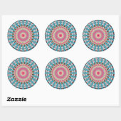 Sticker Rond Mandala décoratif (Feuille)