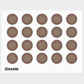 Sticker Rond Mandala décoratif (Feuille)