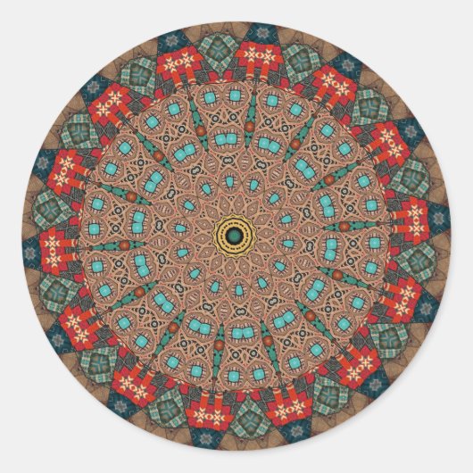 Sticker Rond Mandala décoratif (Devant)