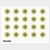 Sticker Rond Mandala d'Harmonie Éternelle — Géométrie Divine en (Feuille)
