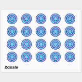 Sticker Rond Mandala d'hiver (Feuille)