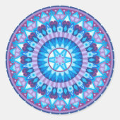 Sticker Rond Mandala d'hiver (Devant)