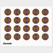 Sticker Rond Mandala du Soleil Levant (Sticker) (Feuille)