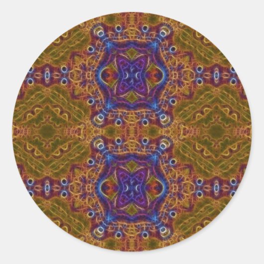 Sticker Rond Mandala du Soleil Levant (Sticker) (Devant)