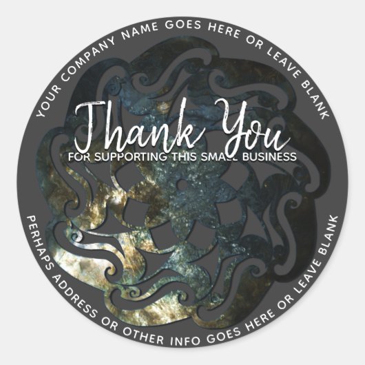 Sticker Rond Mandala du Temple Intérieur (Devant)