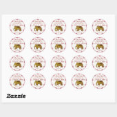 Sticker Rond Mandala éléphants frontière indienne mariage indie (Feuille)