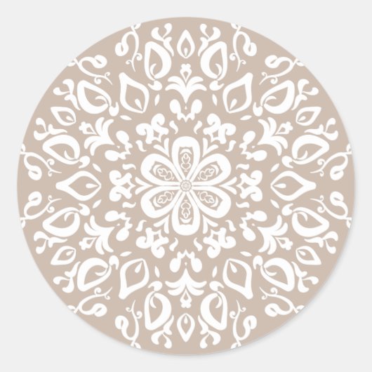 Sticker Rond Mandala en laine (Devant)