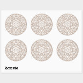 Sticker Rond Mandala en laine (Feuille)