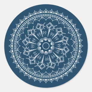 Sticker Rond Mandala fait de coquillages