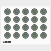 Sticker Rond Mandala floral (Feuille)