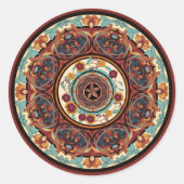 Sticker Rond Mandala floral (Devant)