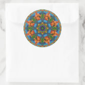 Sticker Rond Mandala floral fractal (Sac)