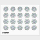 Sticker Rond Mandala Floribunda (Feuille)