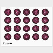 Sticker Rond Mandala galaxy. monogramme. (Feuille)
