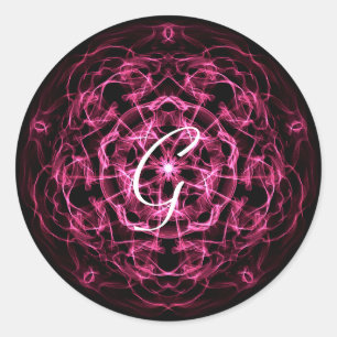 Sticker Rond Mandala galaxy. monogramme.