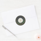 Sticker Rond Mandala Golden Flower (Enveloppe)