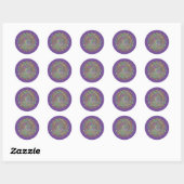 Sticker Rond Mandala Inde Style 1 (Feuille)