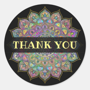 Sticker Rond Mandala Inde Style 1