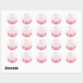 Sticker Rond Mandala indienne en or rose lotus mariage indien m (Feuille)