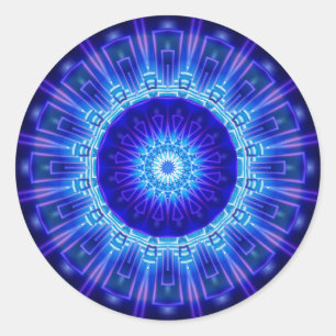 Sticker Rond Mandala l'Atlantide créée par Tutti