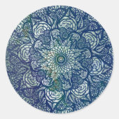 Sticker Rond Mandala Nature Florale (Devant)