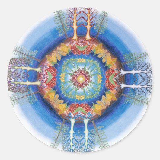 Sticker Rond Mandala pour les arbres (Devant)