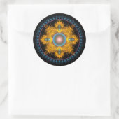 Sticker Rond Mandala ronde dorée (Sac)