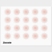 Sticker Rond Mandala Rose Rose Gold Blush (Feuille)